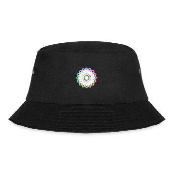 EDM Trikolor - Geometrical Mandala 2 - Glitch - Bucket Hat - Schwarz - Vorne - Lela (165cm)