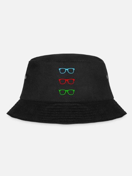 brille - Bucket Hat - Schwarz