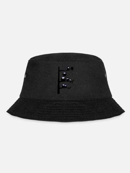 many owls - Bucket Hat - black