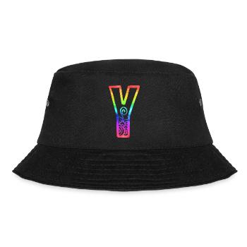 regenbogen y - Bucket Hat - Schwarz - Vorne - Lela (165cm)