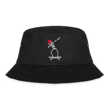 Dab dabbing skeleton skateboard skater - Bucket Hat - Schwarz - Vorne - Lela (165cm)