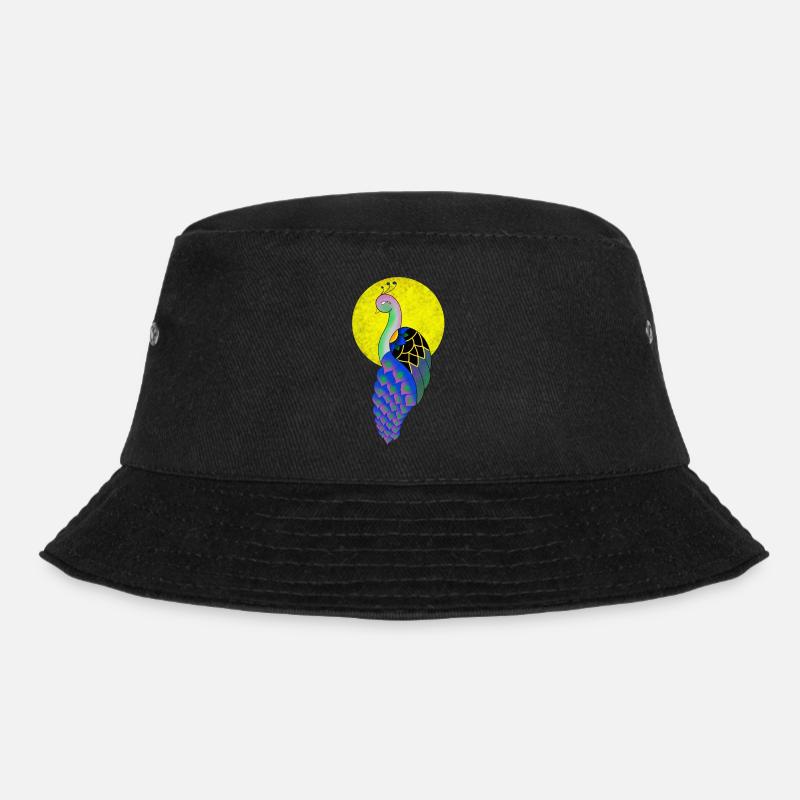 Pfau - Bucket Hat - Schwarz