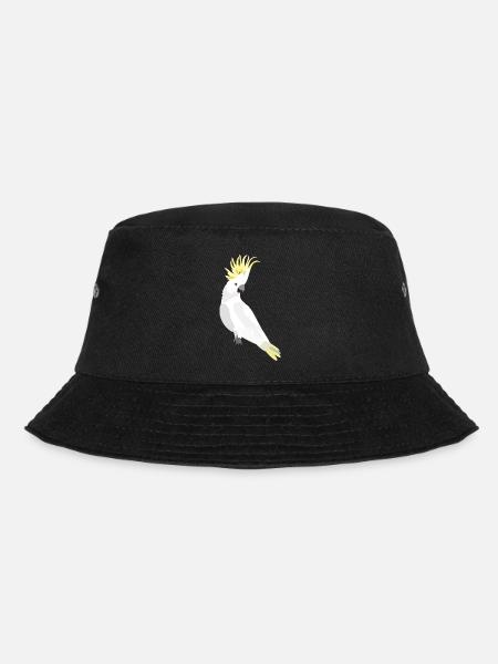 Parrot cockatoo white - Bucket Hat - black