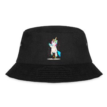 Unicorn unicorn on a unicycle - Bucket Hat - black - Front - Lela (165cm)