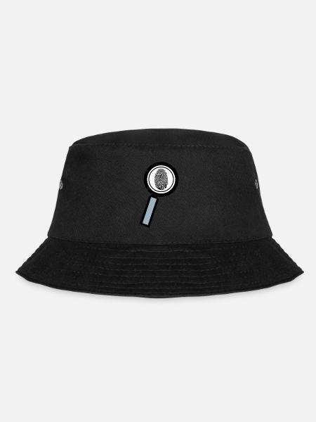 Lupe Fingerabdruck - Bucket Hat - Schwarz