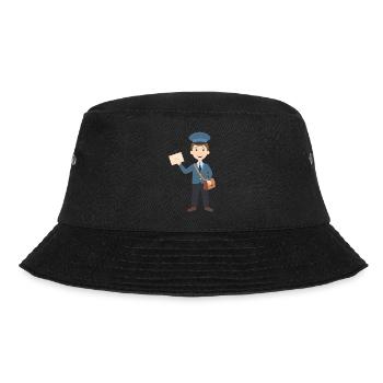 Post Beamter Briefträger - Bucket Hat - Schwarz - Vorne - Lela (165cm)