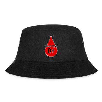 Blutgruppe Rhesusfaktor 0 positiv als Geschenkidee - Bucket Hat - Schwarz - Vorne - Lela (165cm)