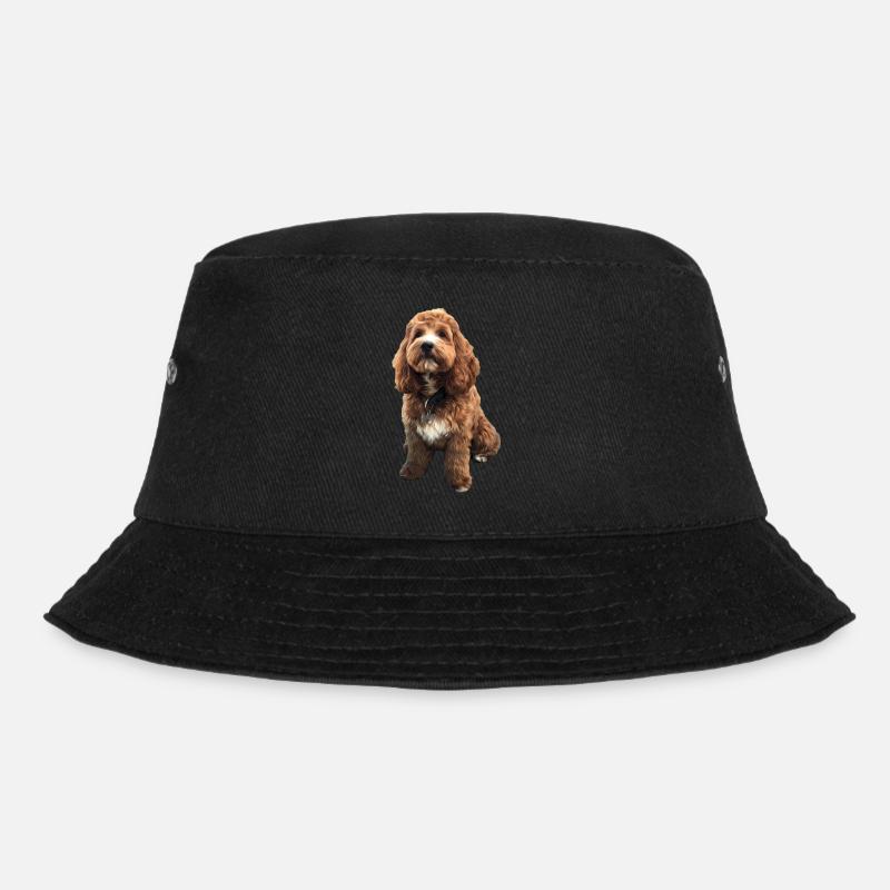 Cute Cavapoo dog puppy - Bucket Hat - black