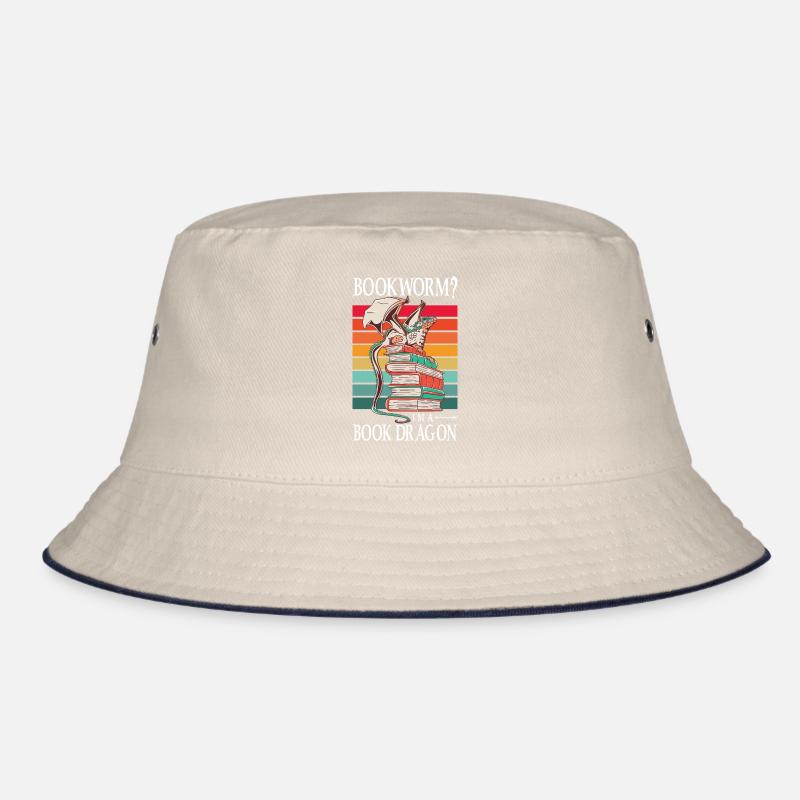 Dragons Bücher Drachen Lesen Bücherwurm Bucket Hat