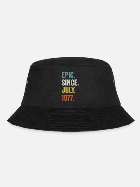 45 Years Old Epic Since July 1977 45th Birthday - Bucket Hat - black