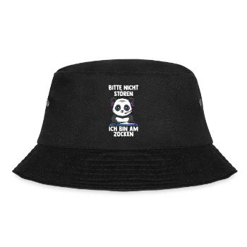 Gaming Panda - Computerspiele Videospiele - - Bucket Hat - Schwarz - Vorne - Lela (165cm)