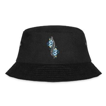 flower spine - Bucket Hat - Schwarz - Vorne - Lela (165cm)