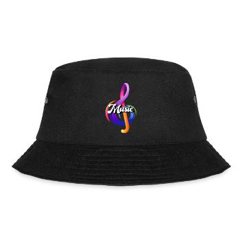 Music clef Baby clothes Children's clothing - Bucket Hat - black - Front - Lela (165cm)