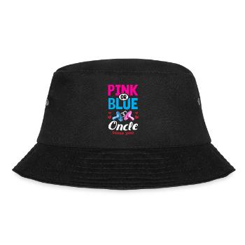 Pink or Blue Oncle Loves You Gender Reveal Party - Bucket Hat - Schwarz - Vorne - Lela (165cm)