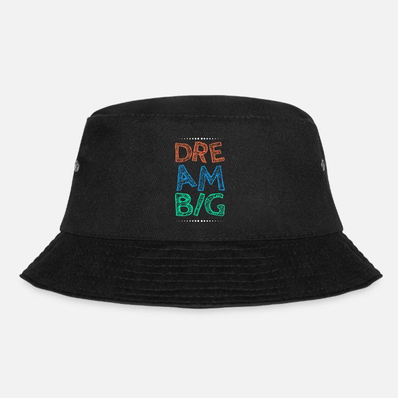 Work hard Dream Big - Bucket Hat - black