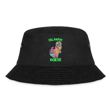 Horse Love Pony Icelandic Horses Icelandic Pony Saying - Bucket Hat - black - Front - Lela (165cm)