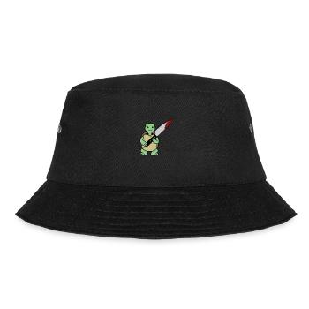 Killer Shildkröte- süß aber tödlich - Bucket Hat - Schwarz - Vorne - Lela (165cm)