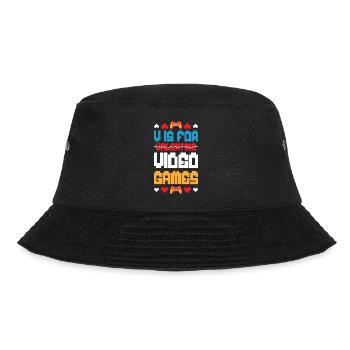 V is for Video Games Valentines Day Adventure RPG - Bucket Hat - black - Front - Lela (165cm)