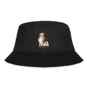 Border Collie Christmas Dog Beanie Gift - Bucket Hat - black - Front - Lela (165cm)