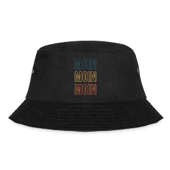 MOIN ist das Lebensgefühl im Norden. Zuhause sein - Bucket Hat - Schwarz - Vorne - Lela (165cm)