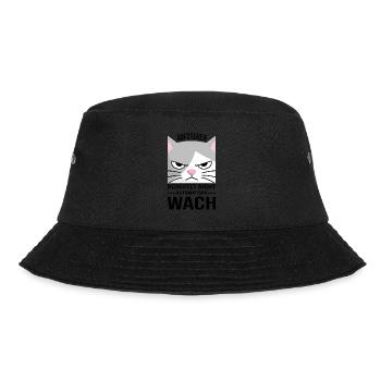 Morgen Katze Morgenmuffel Müde Aufstehen Geschenk - Bucket Hat - Schwarz - Vorne - Lela (165cm)