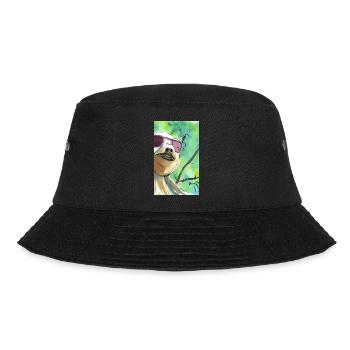 Cool Comic Portrait of a Sloth with sunglasses - Bucket Hat - black - Front - Lela (165cm)