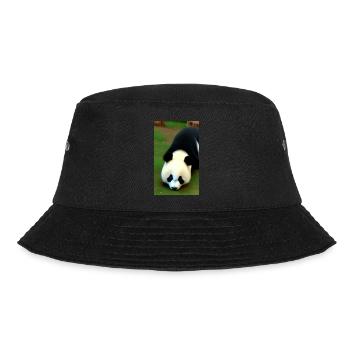 Panda coole Porträtzeichnung Nahaufnahme cool - Bucket Hat - Schwarz - Vorne - Lela (165cm)