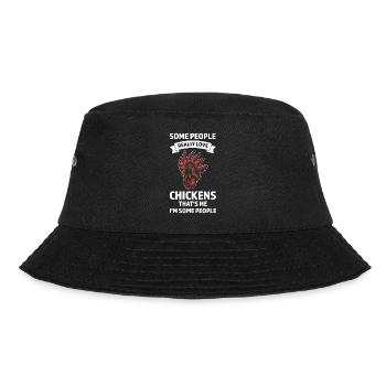 Hühnerhaltung Tierhaltung Geschenk - Bucket Hat - Schwarz - Vorne - Lela (165cm)