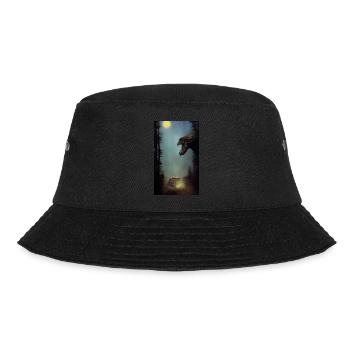 Creepy Horror Comic Alien on a strange planet land - Bucket Hat - black - Front - Lela (165cm)