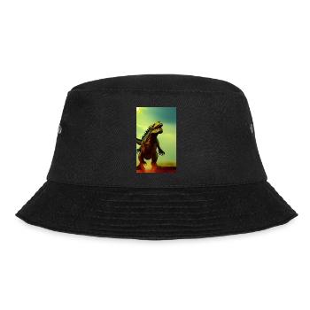 Gruseliger Horror-Comic Alien auf einem fremden Planeten Land - Bucket Hat - Schwarz - Vorne - Lela (165cm)