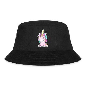 Autocollant de licorne mignon - Bob - noir - Devant - Lela (165cm)