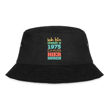geboren 1975 - Bucket Hat - Schwarz - Vorne - Lela (165cm)