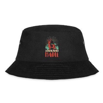 Schwarzwald Schwarzwaldmädel Bollenhut Damen - Bucket Hat - Schwarz - Vorne - Lela (165cm)