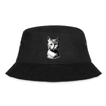 Katze Haustier Ragdoll Kätzchen Kater Hauskatze - Bucket Hat - Schwarz - Vorne - Lela (165cm)