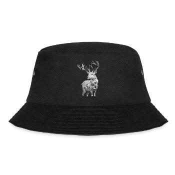 Deer geometric black and white - Bucket Hat - black - Front - Lela (165cm)