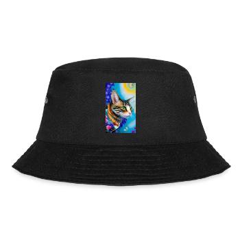 Marvellous domestic short haired cat - Bucket Hat - black - Front - Lela (165cm)