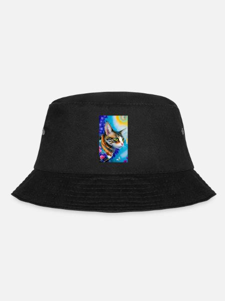 Marvellous domestic short haired cat - Bucket Hat - black