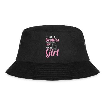 Scottish Terrier Scottie Hund - Bucket Hat - Schwarz - Vorne - Lela (165cm)