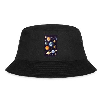 Space 01 - Bucket Hat - black - Front - Lela (165cm)
