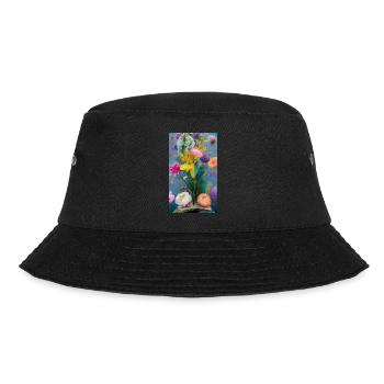 Flowers Bursting from a Book - Bucket Hat - black - Front - Lela (165cm)