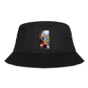 The mouse and the strawberries - Bucket Hat - black - Front - Lela (165cm)