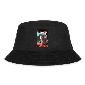 The mouse collecting strawberries - Bucket Hat - black - Front - Lela (165cm)