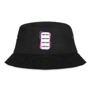 I don't have, I don't know, I don't want, I don't - Bucket Hat - black - Front - Lela (165cm)
