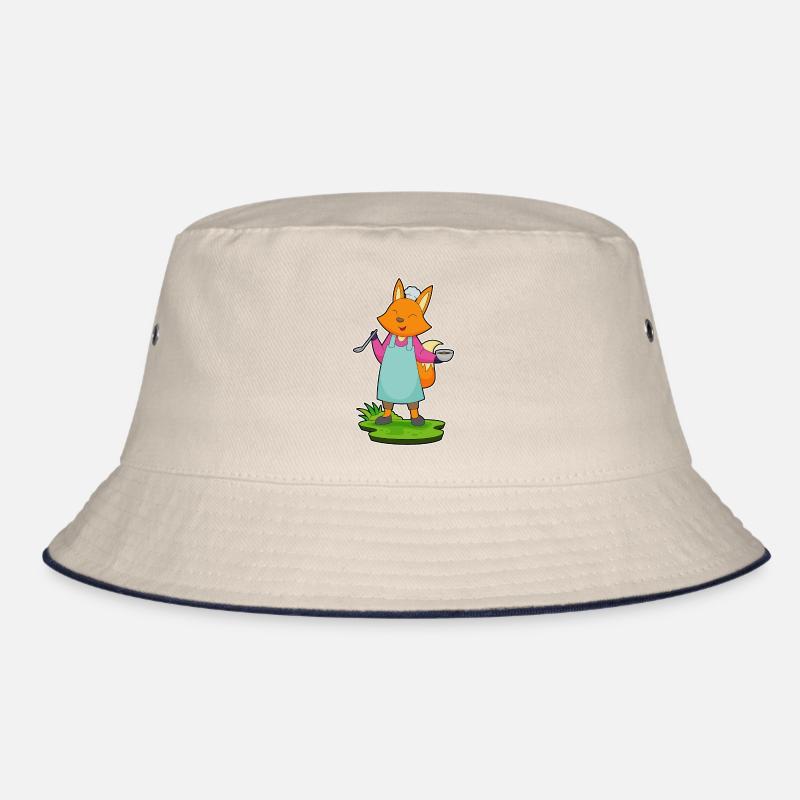 Fuchs Koch Schüssel Kochlöffel Bucket Hat