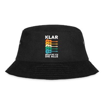 Gitarre Musiker Musikinstrument Ukulele - Bucket Hat - Schwarz - Vorne - Lela (165cm)