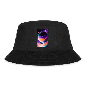 Solar System | Planets | Space | Star - Bucket Hat - black - Front - Lela (165cm)