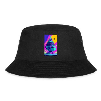 Alien | UFO | Raumschiff | UAP | außerirdische - Bucket Hat - Schwarz - Vorne - Lela (165cm)