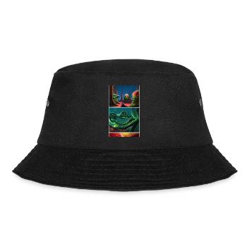 Alien | UFO | Spaceship | UAP | alien - Bucket Hat - black - Front - Lela (165cm)