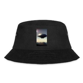 Alien | UFO | Spaceship | UAP | alien - Bucket Hat - black - Front - Lela (165cm)