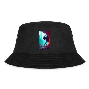 Alien | UFO | Raumschiff | UAP | außerirdische - Bucket Hat - Schwarz - Vorne - Lela (165cm)